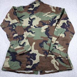 Military Issue BDU Field Jacket Mens XL Regular Camo Good Ripstop Woodland
